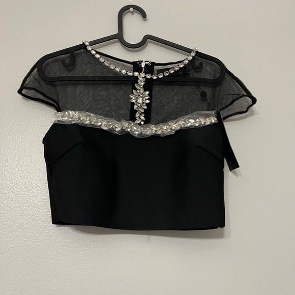 Brooke Bandage Crop Top - Black NWT - Picture 1 of 5